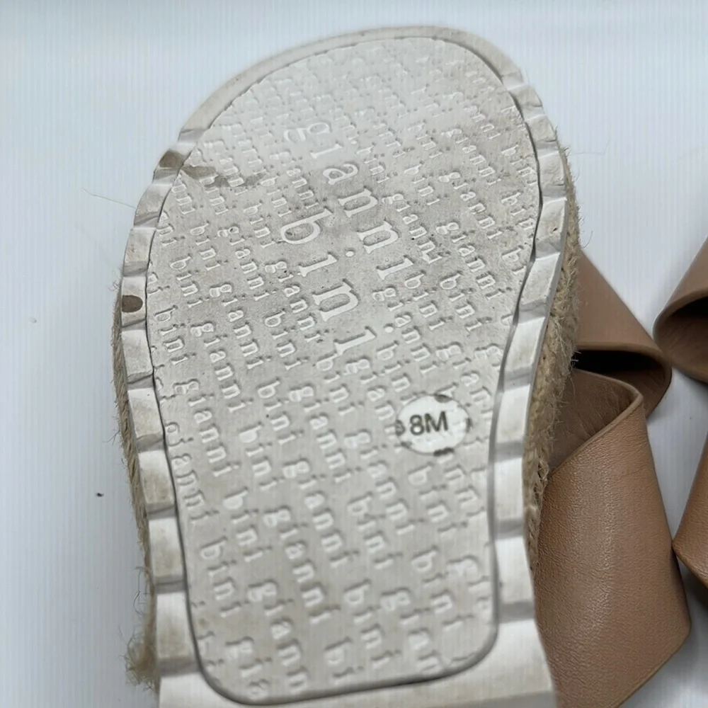 Gianni Bini Sz 8 Tan Espadrille Platform Sandals